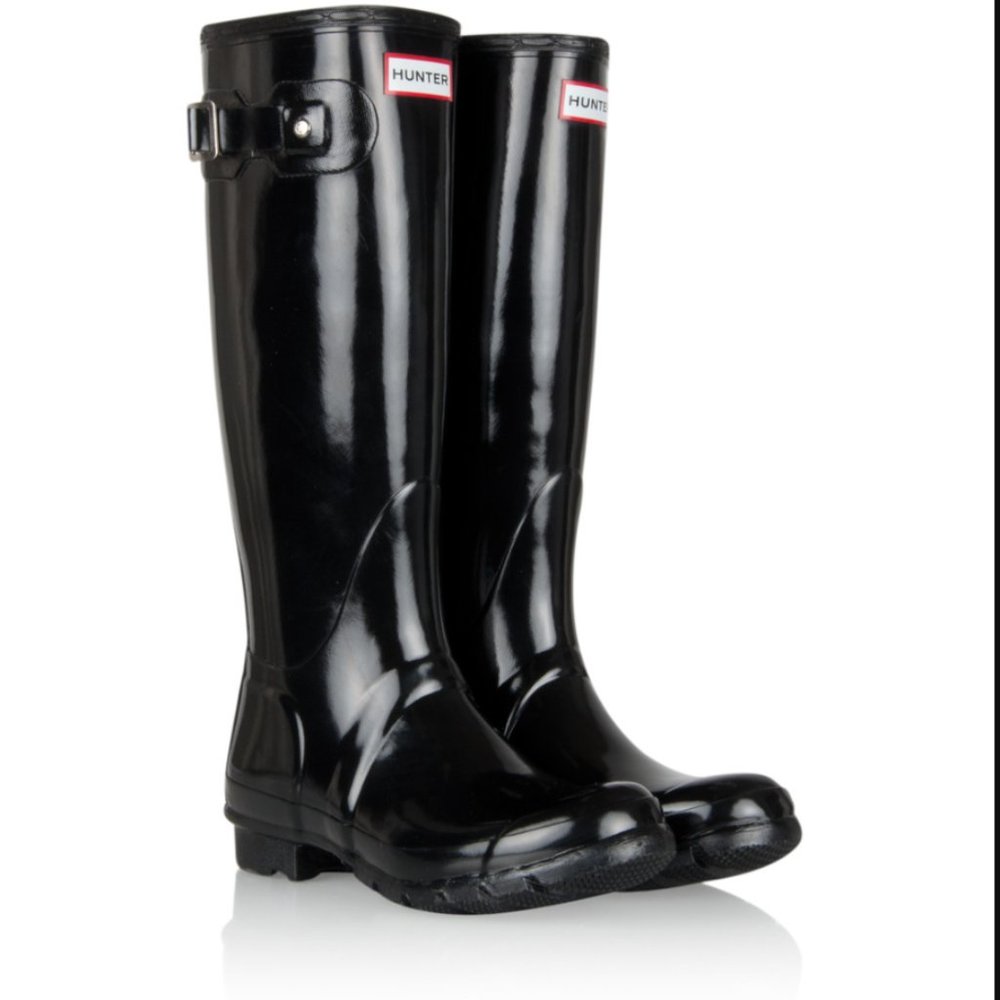 Hunter Original Tall Gloss Rain Boots NEW